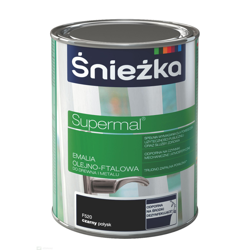 Emalia ft.Supermal Śnieżka 0,8L  czarna 9005